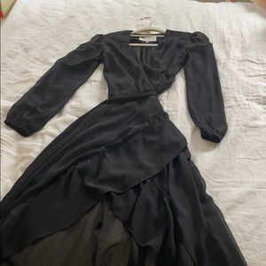 Black wrap dress
